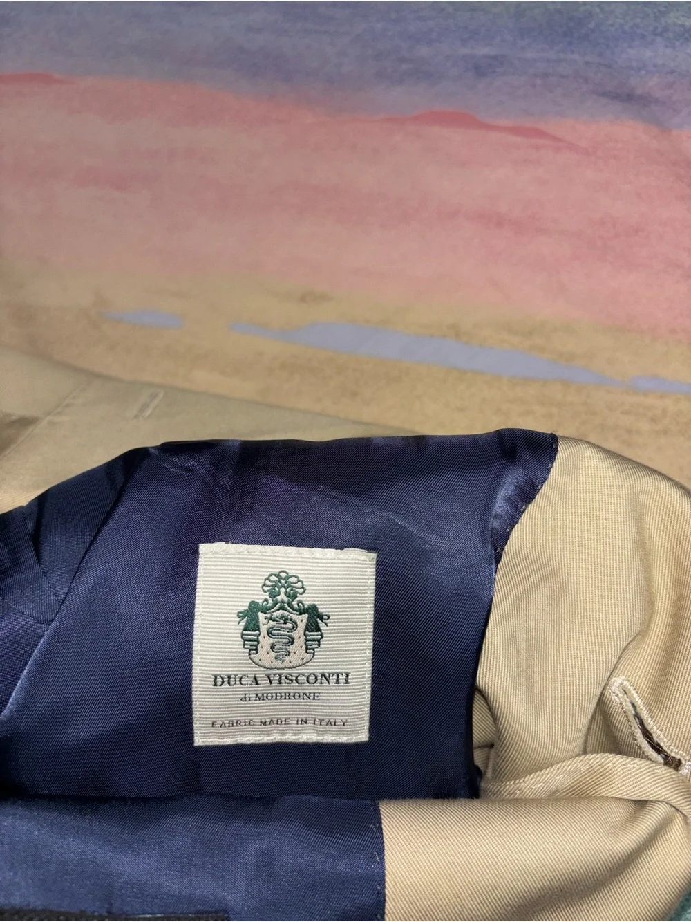 J. Crew Ludlow Slim tan Italian Suit (Jacket/Pants) size 40S cotton
